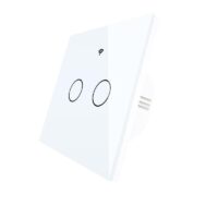 کلید دو پل هوشمند لمسی تویا سفید WiFi و RF433